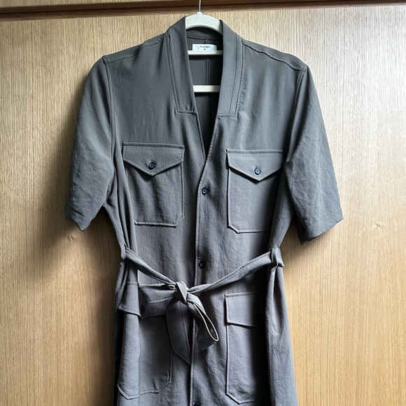 Billy Reid khaki green button front dress, size M - Picture 2 of 9